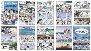 HQ os ídolos do futebol internacional, composto por Ronaldo, Zidane, Drogba, Figo e outros