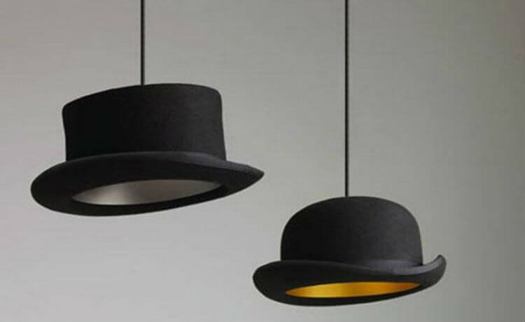 Cartola transformada em lustre