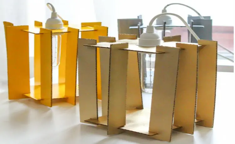 Luminária de papelão