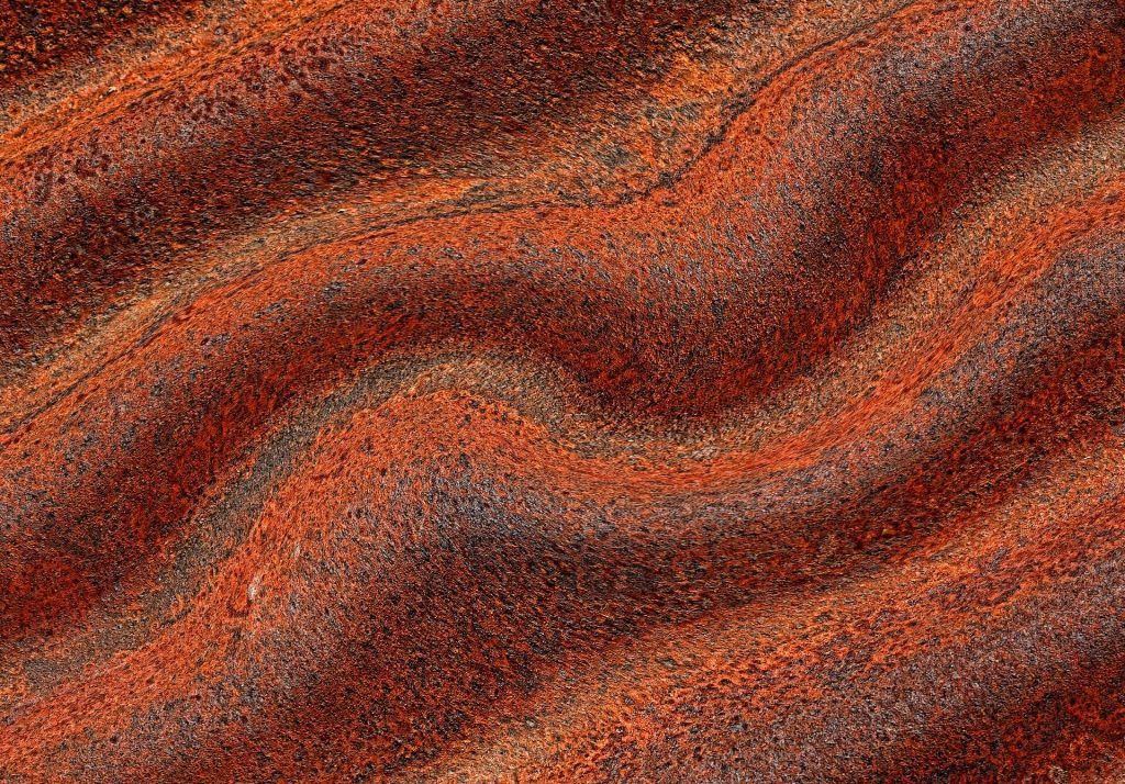 Ferro Zoom em um pedaço de ferro