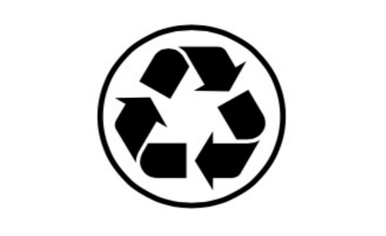 símbolo que indica que o produto contém parcialmente papel reciclado
