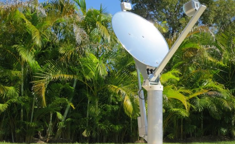 antena capta luz do sol