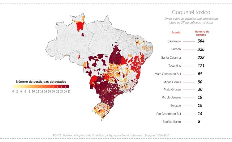 cidades com água contaminada cidades com água contaminada