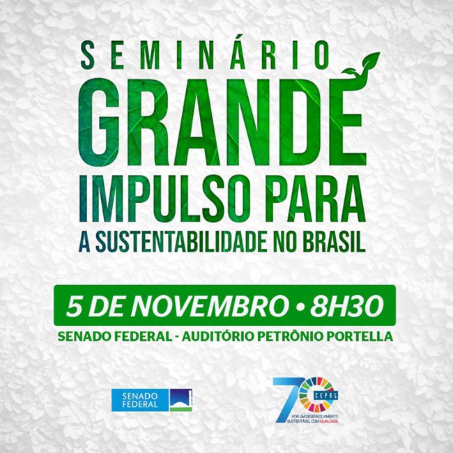 Seminário grande impulso para a sustentabilidade no Brasil