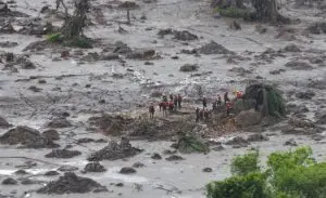 Lama da barragem da mineradora Samarco