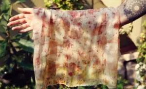 Impressão botânica em têxteis