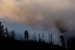 Incêndio florestal em Oregon, nos EUA