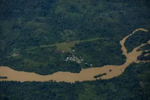 Vista aérea da Terra Indígena Yanomami